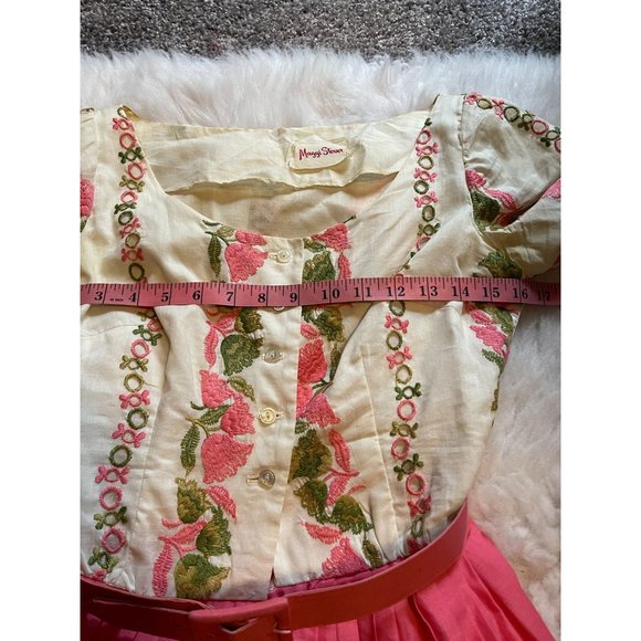 Vintage Maggi Stover 1950's Embroidered Dress Size S - Picture 9 of 10